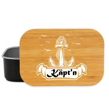 Captain Anchor Seafaring Logo - Lunch Box - black - Front