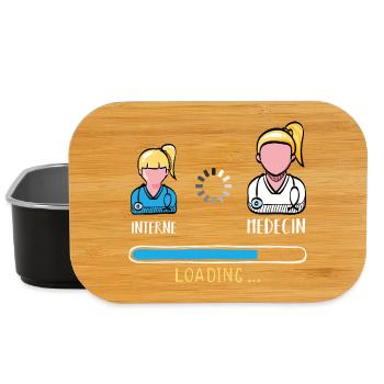 Chargement Interne Médecin Humour Futur Médecin - Boîte à goûter - noir - Devant