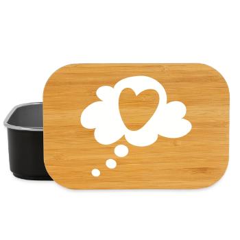 Herz Wolke Valentinstag Liebe Love Hochzeit lieben - Lunch Box - Schwarz - Vorne