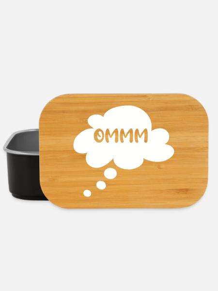 Om Wolke Denkblase Yoga Sprechblase Meditation - Lunch Box - Schwarz