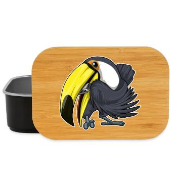 Toucan Musicien Harmonica Musique - Boîte à goûter - noir - Devant