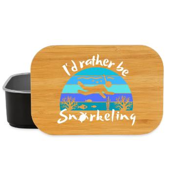 I'd rather be snorkeling - Beach Lover - Lunch Box - Schwarz - Vorne