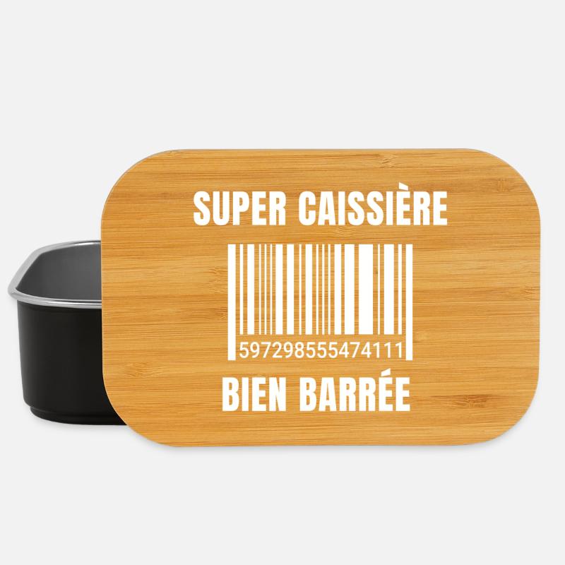 caissière, hôtesse de caisse, grande surface - Boîte à goûter - noir