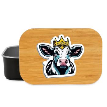 The cow is king - Lunch Box - black - Front