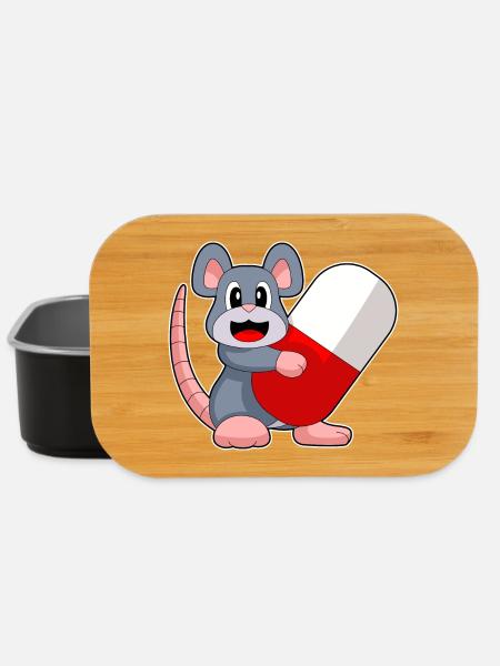Maus Arzt Medizin - Lunch Box - Schwarz