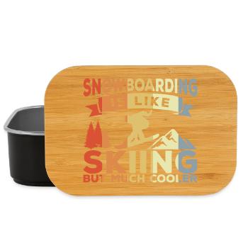 Snowboarding Witz - Lunch Box - Schwarz - Vorne