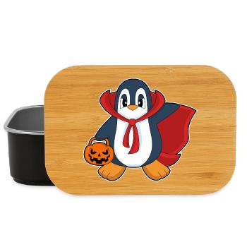 Vampire d’Halloween Pingouin - Boîte à goûter - noir - Devant