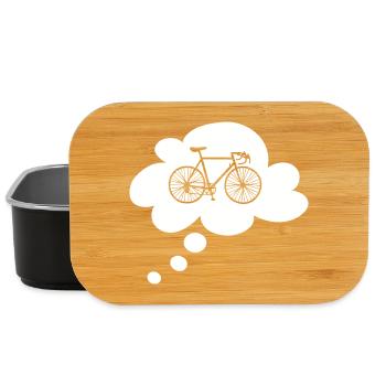 Rennrad Wolke Vektor Denkblase Fahrrad Fan Hobby - Lunch Box - Schwarz - Vorne