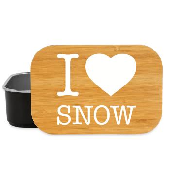 I LOVE SNOW - Lunch Box - black - Front