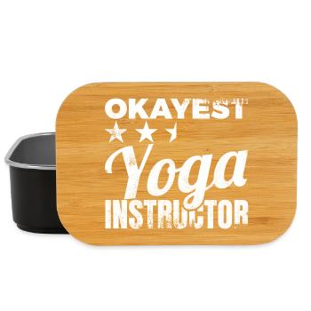 Professeur de yoga moyen - Boîte à goûter - noir - Devant