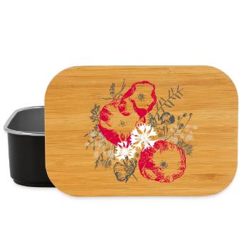 Mohnblumen Kornblumen Wildblumen - Lunch Box - Schwarz - Vorne