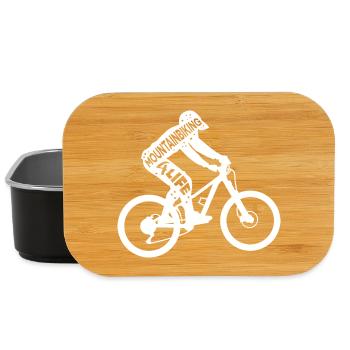 Citation de motivation pour le vélo de montagne - Boîte à goûter - noir - Devant