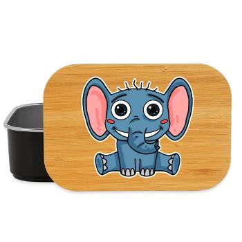 Éléphant - Boîte à goûter - noir - Devant