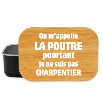 charpentier, poutre, menuisier - Boîte à goûter - noir - Devant