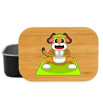 Hund Yoga Fitness Gymnastik - Lunch Box - Schwarz - Vorne