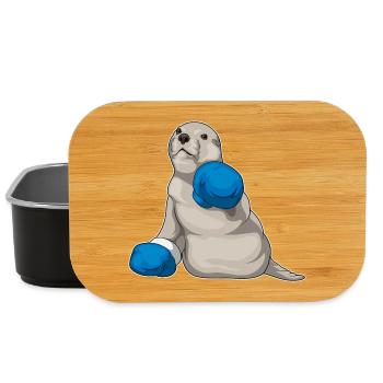 Seal Boxer Boxing Gloves Boxing - Lunch Box - black - Front