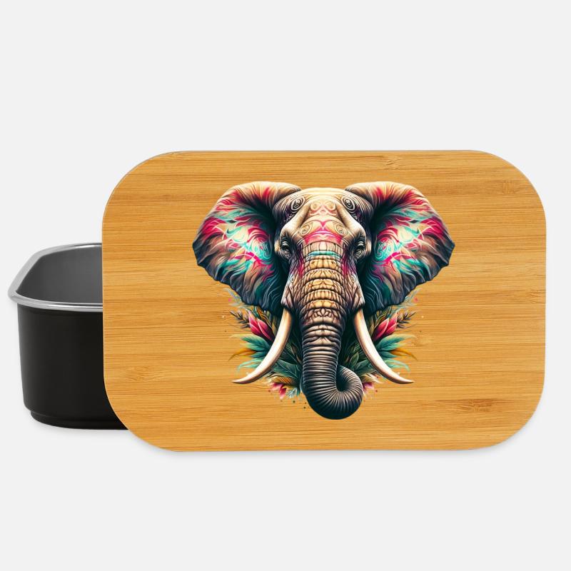 Éléphant - Boîte à goûter - noir