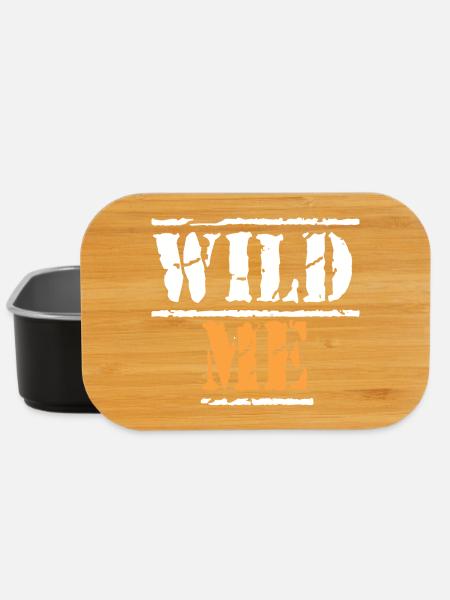 WILD ME Quote - Lunch Box - black