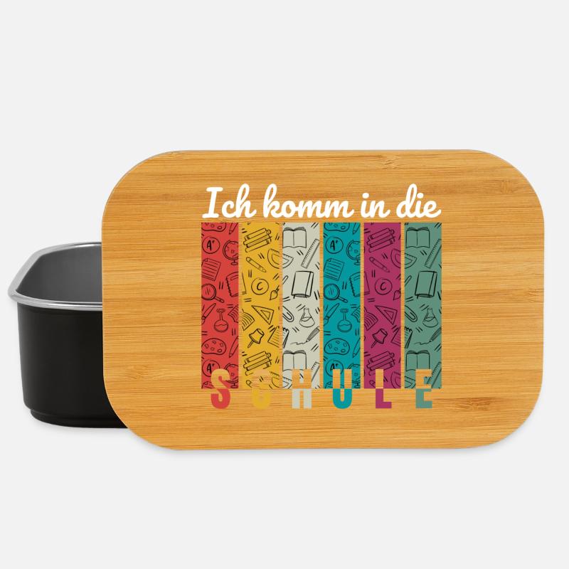 Fröhliches Einschulungs-Design für Kinder - Lunch Box - Schwarz