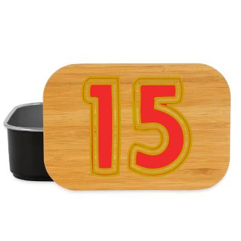 15. 15 YEARS. 15th ANNIVERSARY. 15 YEAR ANNIVERSARY. - Lunch Box - black - Front