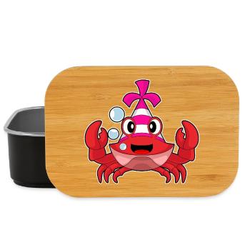 Chapeau de fête d’anniversaire crabe - Boîte à goûter - noir - Devant