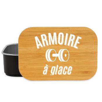 muscu, musculation, fitness - Boîte à goûter - noir - Devant