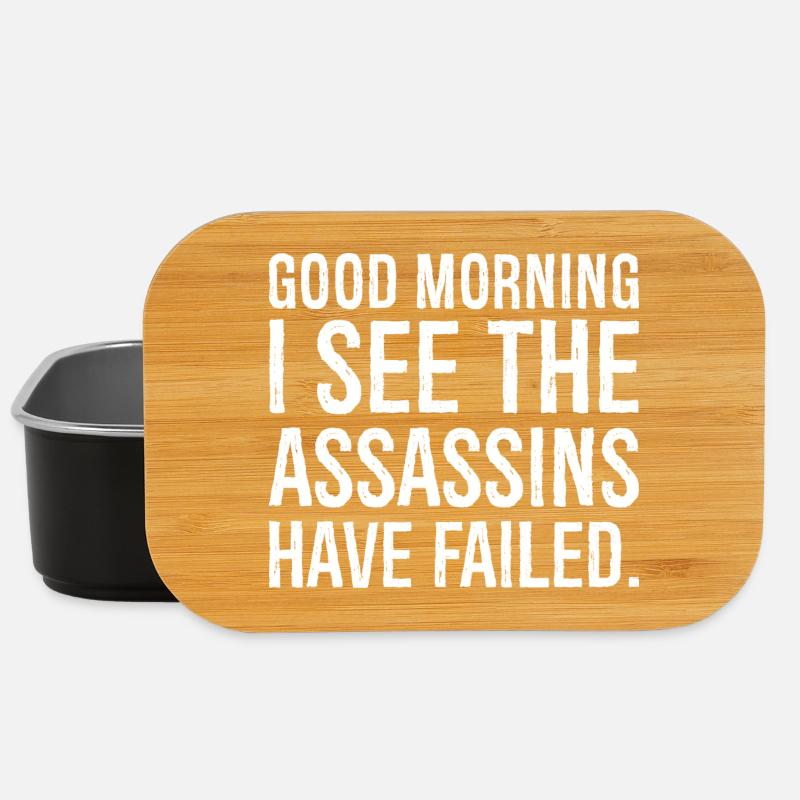 good morning I see the assassins have failed - Lunch Box - black