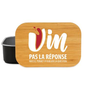 Wine not the solution (dark) - Lunch Box - black - Front