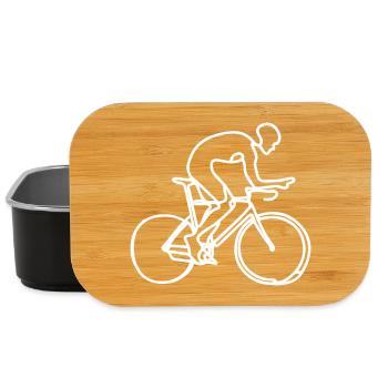 Fahrradfahrer Grafik - Lunch Box - Schwarz - Vorne