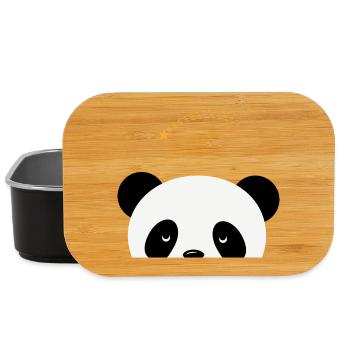 Träumender Panda mit Sternschnuppe - Lunch Box - Schwarz - Vorne