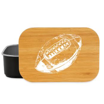 American Football Ball - Lunch Box - black - Front
