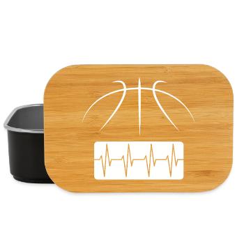 Basketball Lines as a Heartbeat - Streetball Logo - Lunch Box - black - Front