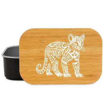 Ocelot tribal - Boîte à goûter - noir - Devant