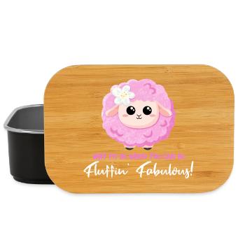 Pink sheep with a positive saying - Be fantastic! - Lunch Box - black - Front