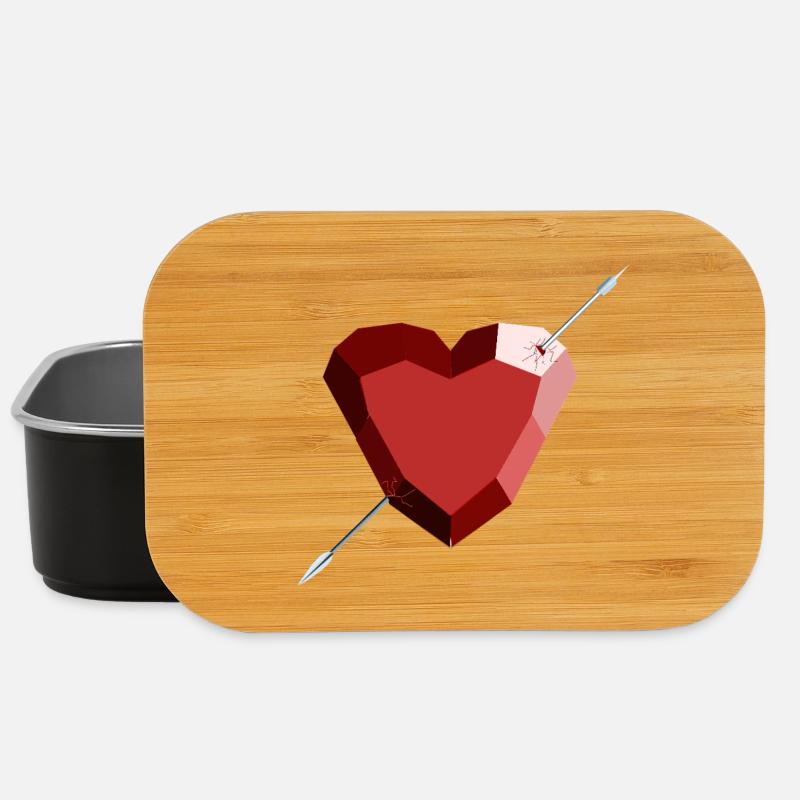Cœur de rubis blessé – Amour, beauté et rupture - Boîte à goûter - noir
