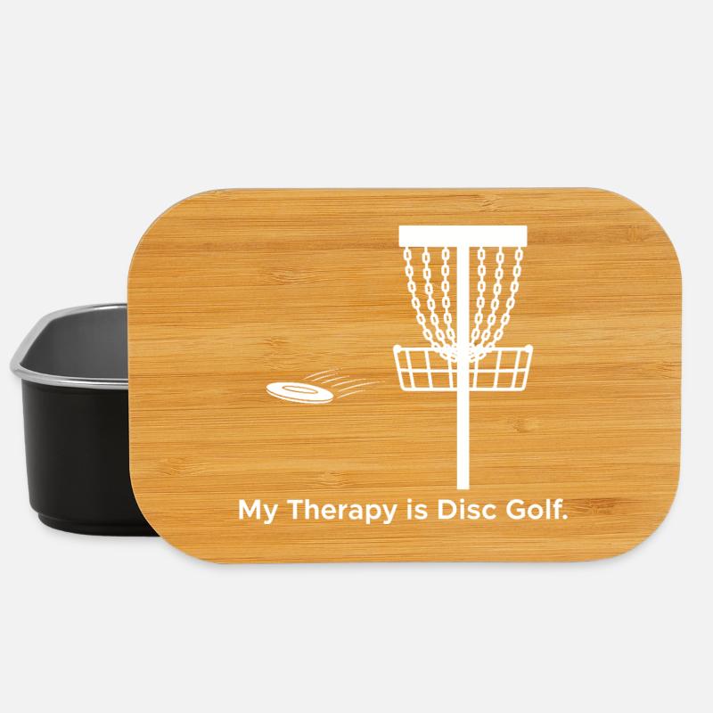 My Therapy is Disc Golf - Lunch Box - black