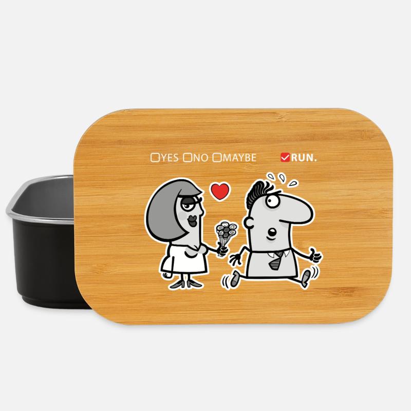 Love or Flight – Offbeat Humor (Dark Version) - Lunch Box - black