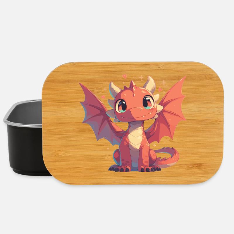 Drachen Drache - Lunch Box - Schwarz