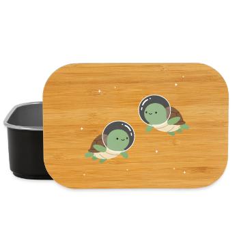 Niedliche Weltraum-Turtles - Lunch Box - Schwarz - Vorne