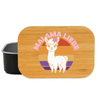 Bald Mama MALAMA LIEBE Retro Lustiges - Lunch Box - Schwarz - Vorne