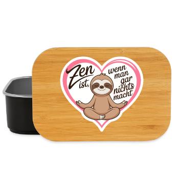 Zen is when you don't do anything at all - Lunch Box - black - Front