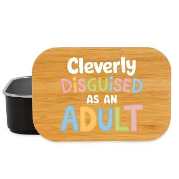 Cleverly Disguised Adult Quote Design - Lunch Box - black - Front