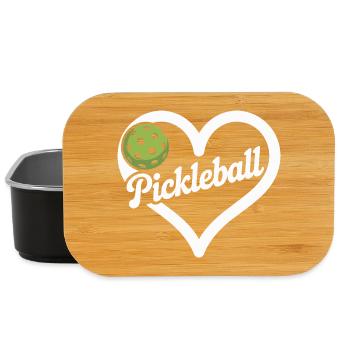 Coeur de pickleball - Boîte à goûter - noir - Devant