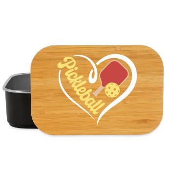 Heart Pickleball - Lunch Box - black - Front