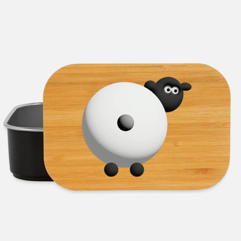 Conception de câlins 3D de mouton - Boîte à goûter - noir