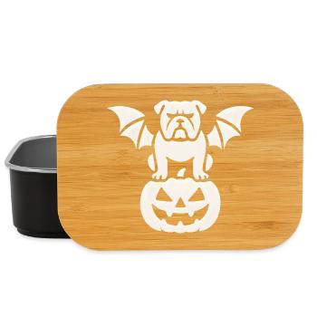Pumpkin Bat Bulldog - Lunch Box - black - Front
