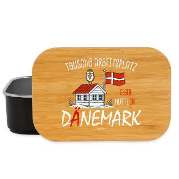 Tausche Arbeitsplatz gegen Hütte Dänemark - Lunch Box - Schwarz - Vorne