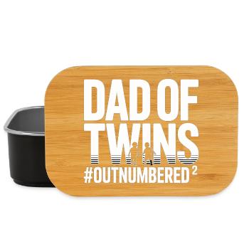 Dad of Twins – Lustiges Papa Design Zwillinge - Lunch Box - Schwarz - Vorne