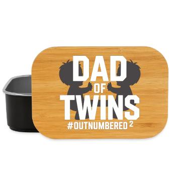 Dad of Twins – Funny Dad Design Twins - Lunch Box - black - Front