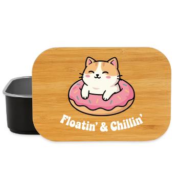 Katzendonut Chill im Pinkfrost - Lunch Box - Schwarz - Vorne